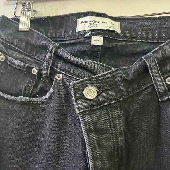 Abercrombie the dad high rise black jeans 26 - Picture 2 of 4